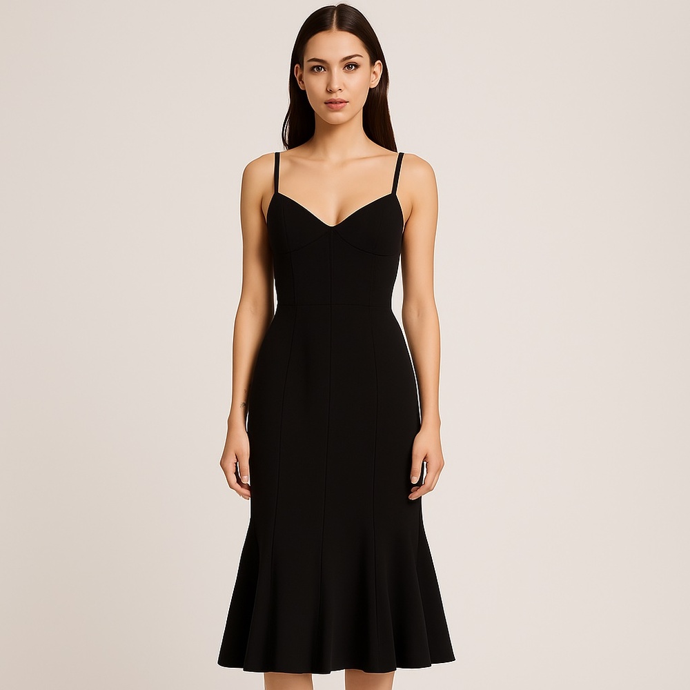 Cinq à Sept Black Fit & Flare Cocktail Dress – Size 4